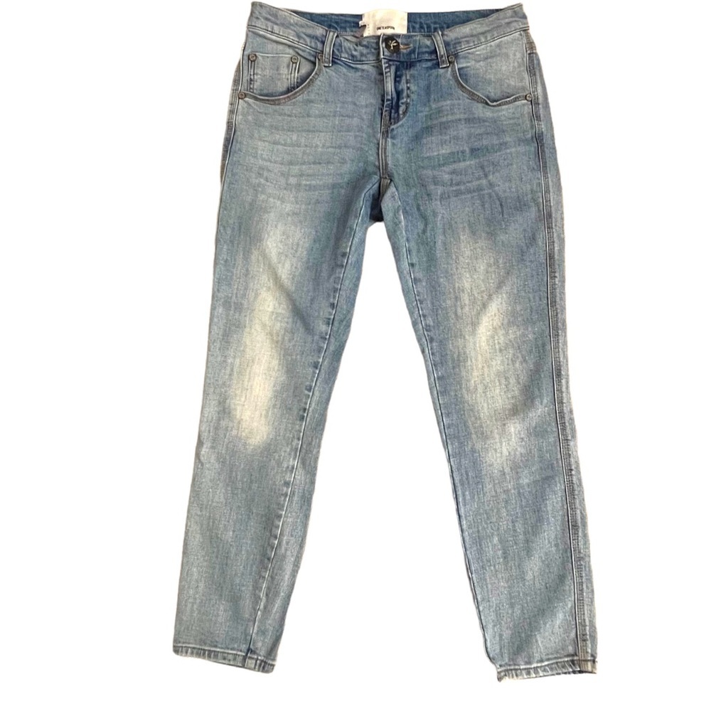One X One Teaspoon FreeBirds II Low Waist Stretch Jeans Fitted Leg Light Wash